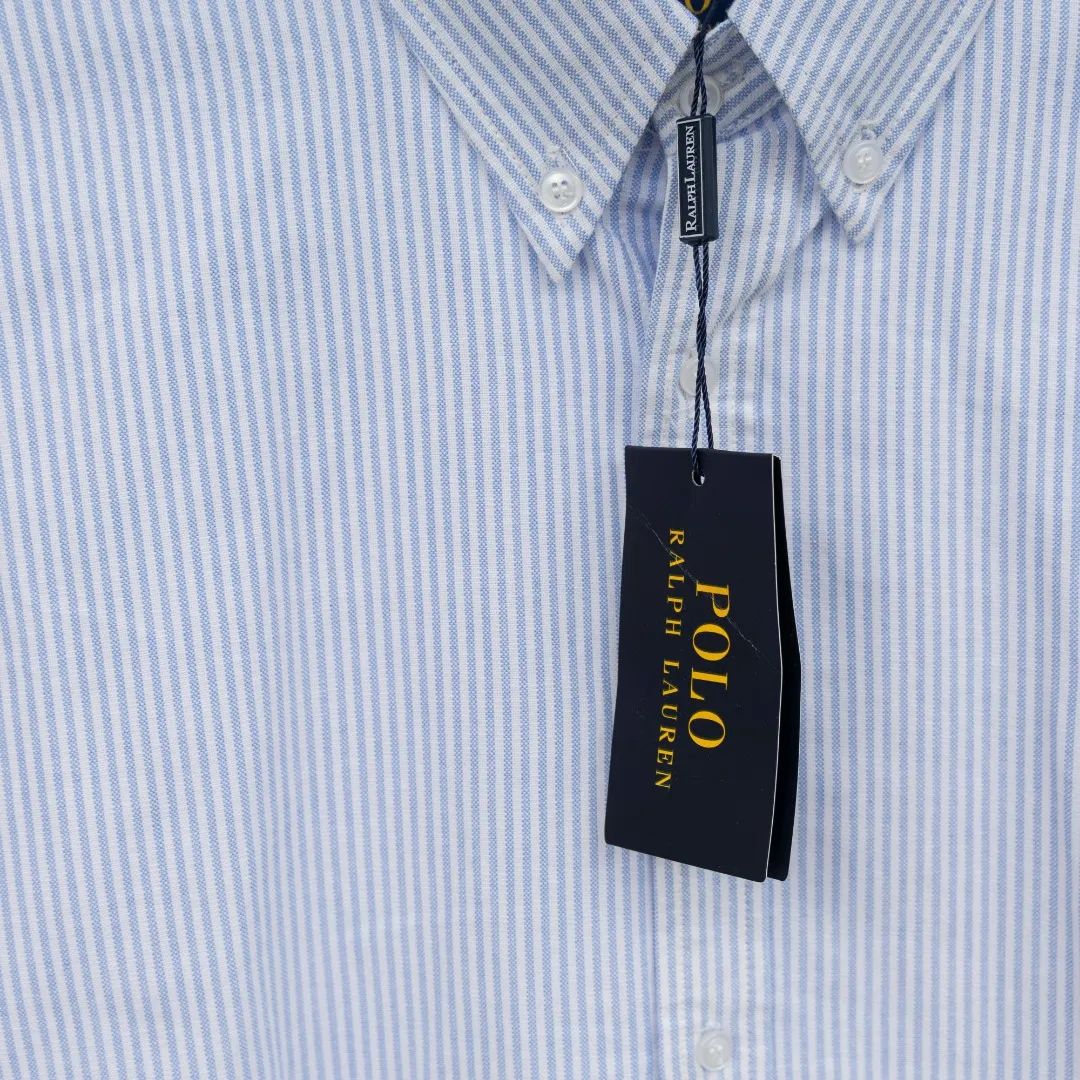 P250 top version (difference in currency) Style: Ralph Lauren POLO embroidered striped long shirt POLO Color: Picture color Size: S-XL Fabric: Pure cotton Accessories: Full set of customized accessories No gender distinction Same style for men and women